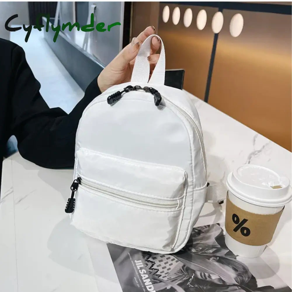 Cyflymder Classic Cute Solid Women Backpack High Quality Designer Nylon Causal For Girl Sweet