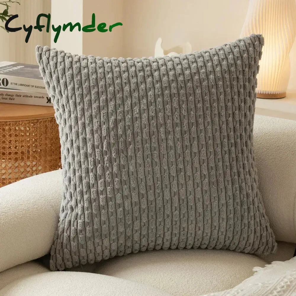 Cyflymder Classic Short Chain Corduroy Cushion Cover Pillowcase Home Living Room Sofa Car Seat Back Pillow Case 30x50