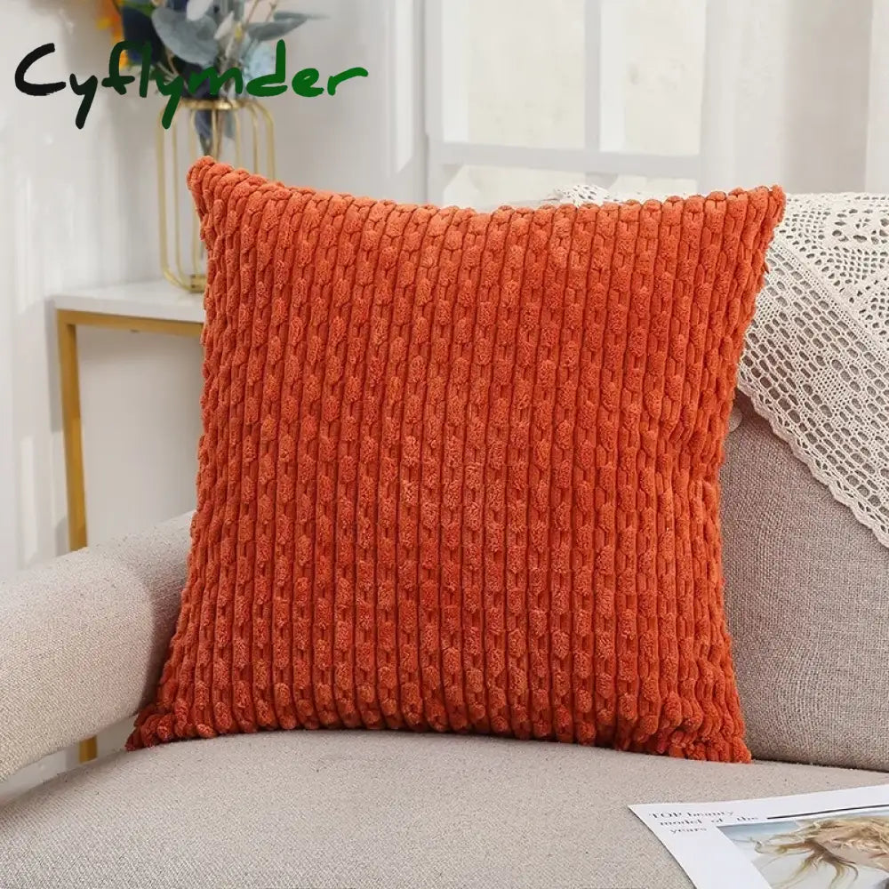 Cyflymder Classic Short Chain Corduroy Cushion Cover Pillowcase Home Living Room Sofa Car Seat Back Pillow Case 30x50