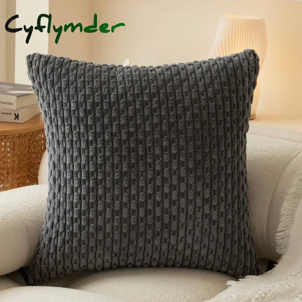 Cyflymder Classic Short Chain Corduroy Cushion Cover Pillowcase Home Living Room Sofa Car Seat Back Pillow Case 30x50