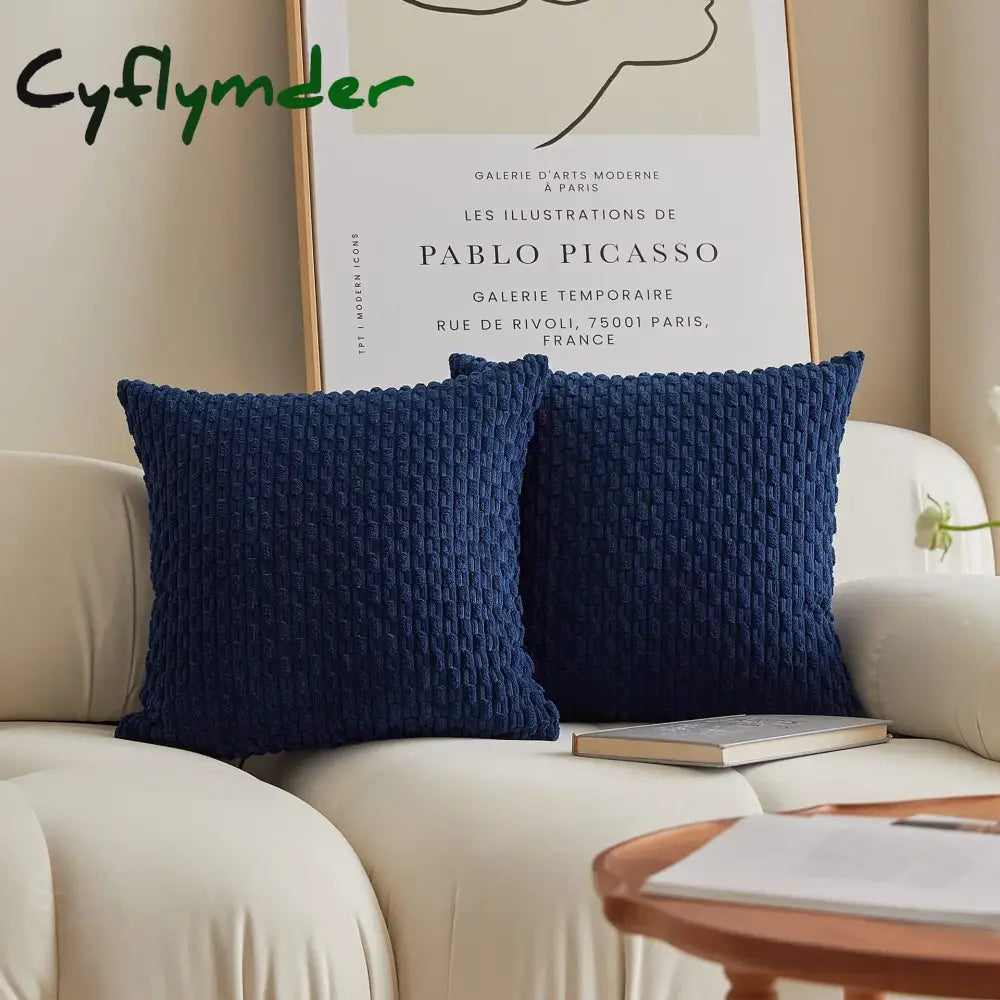 Cyflymder Classic Short Chain Corduroy Cushion Cover Pillowcase Home Living Room Sofa Car Seat Back Pillow Case 30x50