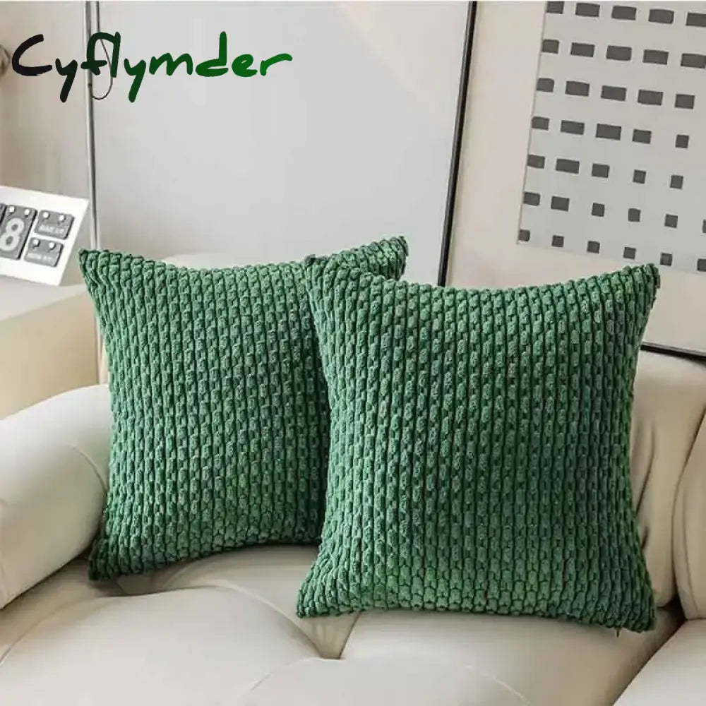 Cyflymder Classic Short Chain Corduroy Cushion Cover Pillowcase Home Living Room Sofa Car Seat Back Pillow Case 30x50