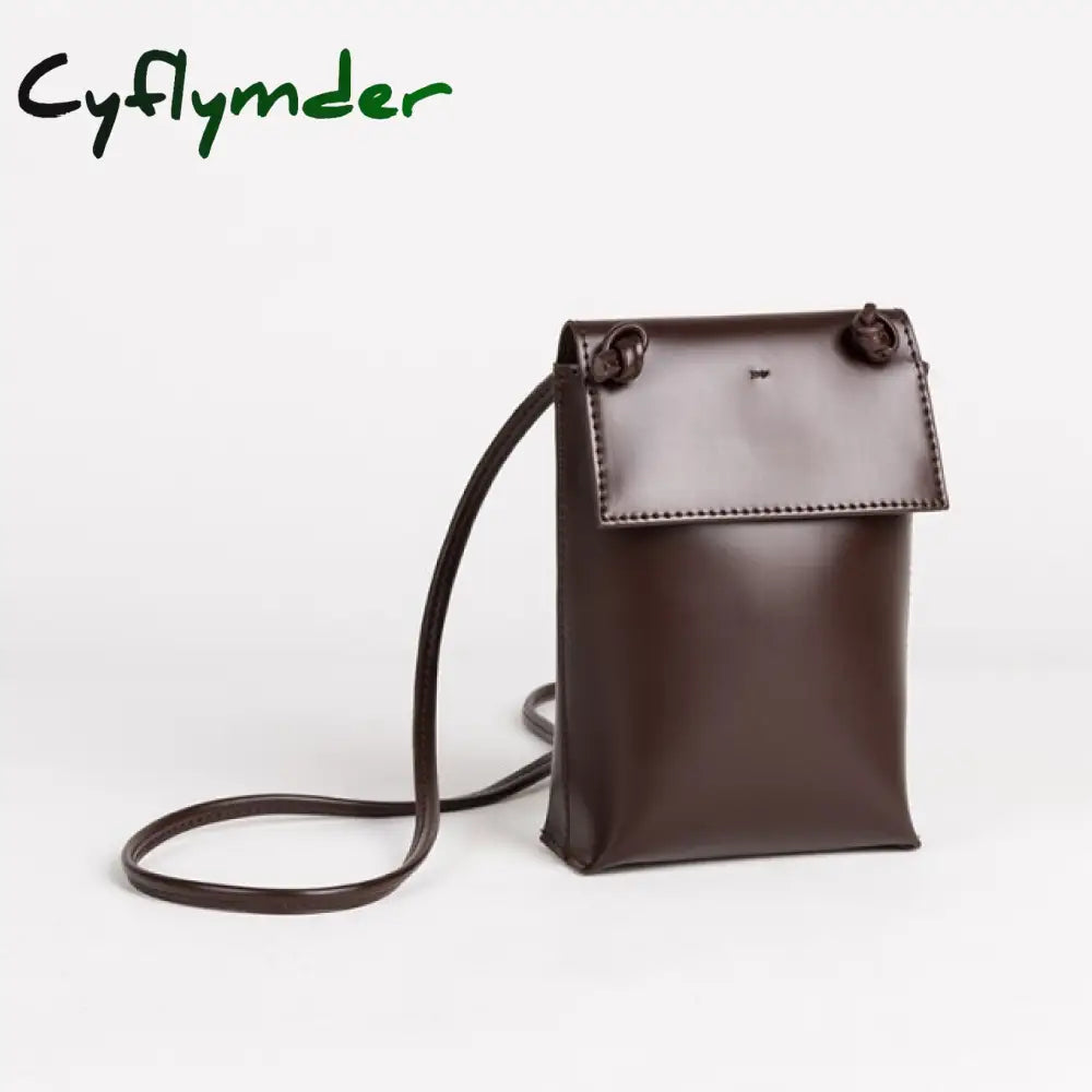 Cyflymder Classic Vintage Messenger Bag Simple Luxury Designer Saddle Flap Shoulder Small Pu