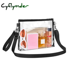 Cyflymder Clear Crossbody Purse Bag Stadium Approved Messenger Bags Adjustable Strap For Concerts