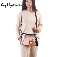 Cyflymder Clear Crossbody Purse Bag Stadium Approved Messenger Bags Adjustable Strap For Concerts