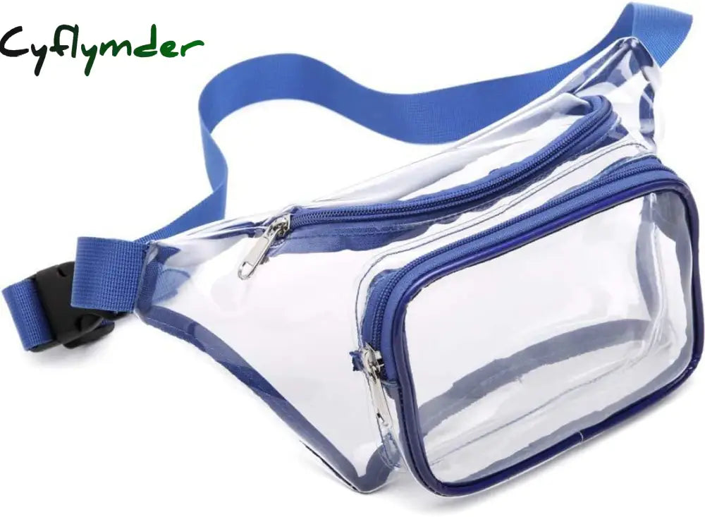 Cyflymder Clear Fanny Pack Waterproof Waist Bag Tote Stadium Approved Purse Transparent Adjustable