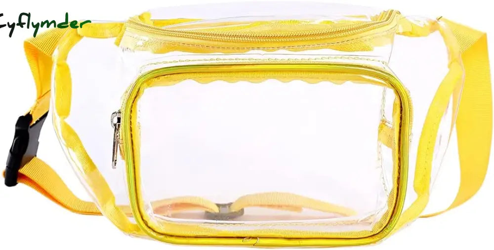 Cyflymder Clear Fanny Pack Waterproof Waist Bag Tote Stadium Approved Purse Transparent Adjustable