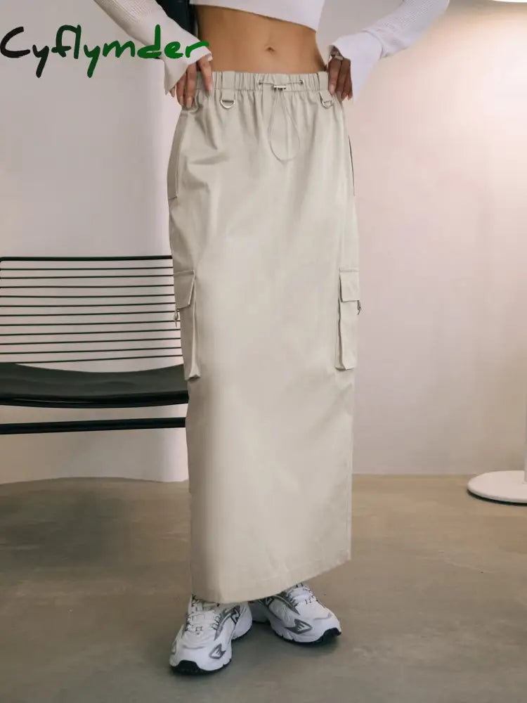 Cyflymder- Cloud 9 Cotton Cargo Maxi Skirt Skirts