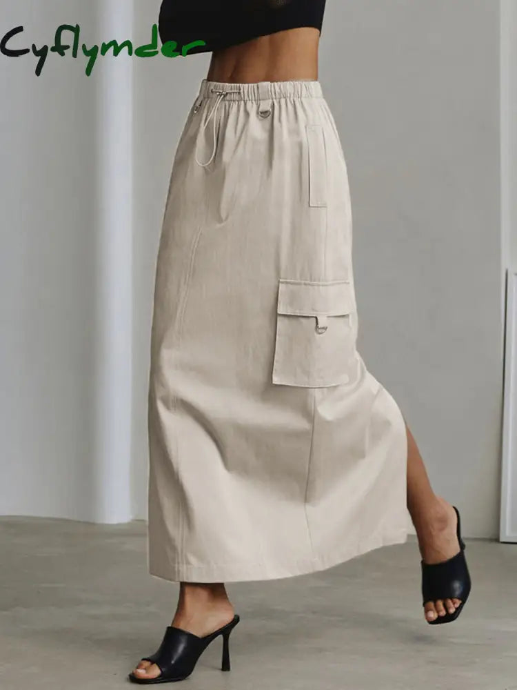 Cyflymder- Cloud 9 Cotton Cargo Maxi Skirt Skirts