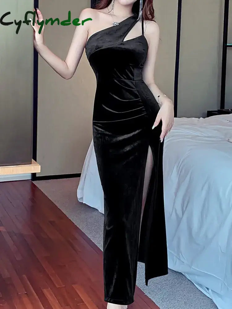 Cyflymder club outfits Women Elegant Bodycon Midi Party Dress Sleeveless Slim Vintage Prom Black Vestidos Female