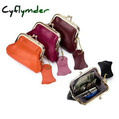 Cyflymder Coin Purse For Women Genuine Cow Leather Ladies Fashion Wallets Small Purses Elegant