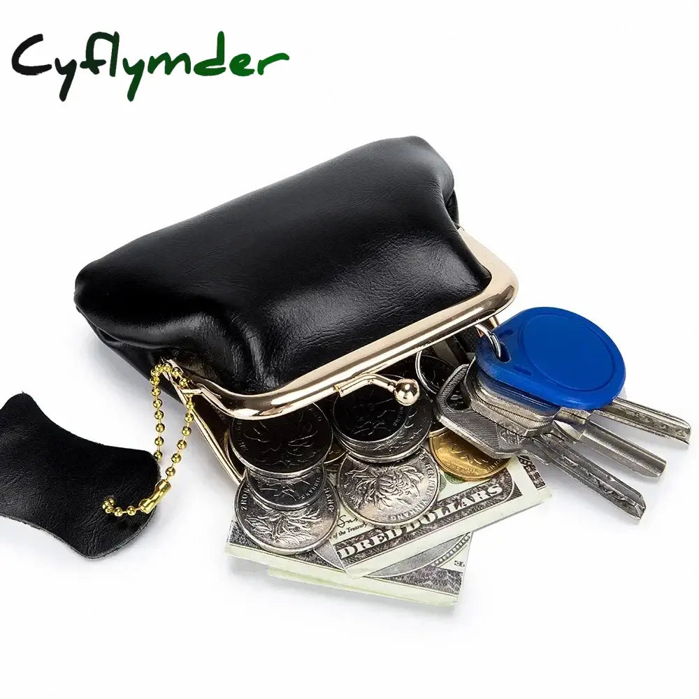 Cyflymder Coin Purse For Women Genuine Cow Leather Ladies Fashion Wallets Small Purses Elegant