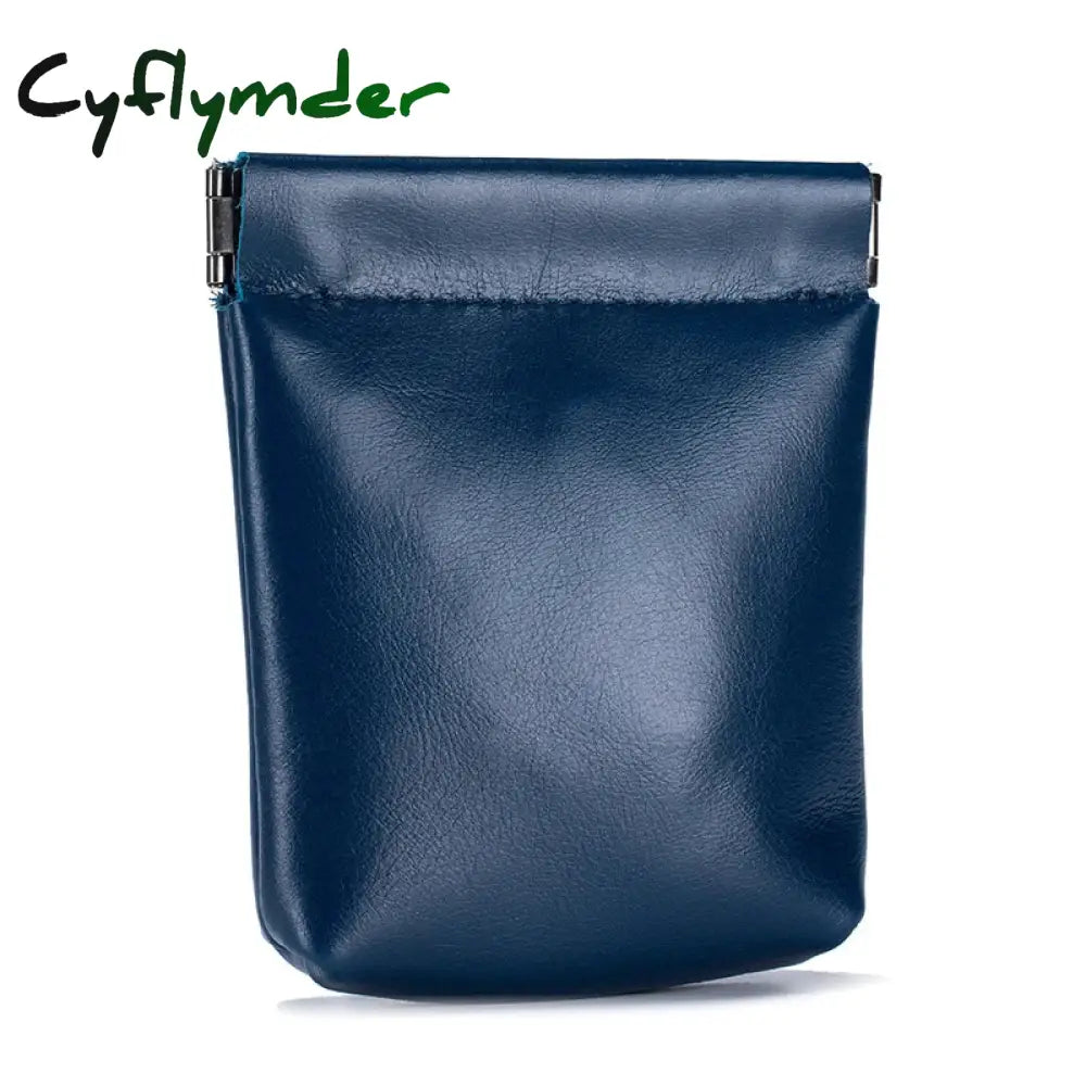 Cyflymder Coin Purse Spring Sheet Automatic Closure Small Change Pouch Earphones Data Cable Storage Bag Mini Wallet for