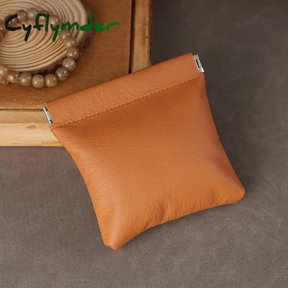 Cyflymder Coin Purse Spring Sheet Automatic Closure Small Change Pouch Earphones Data Cable Storage Bag Mini Wallet for