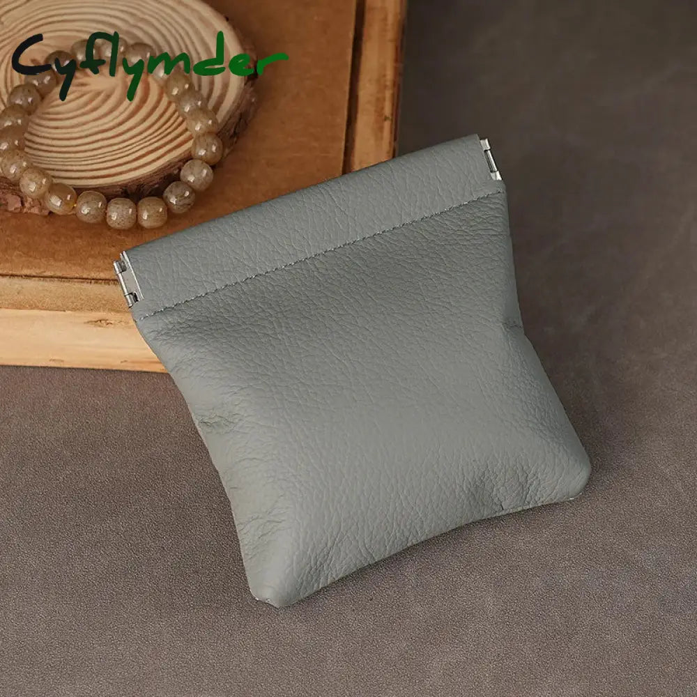Cyflymder Coin Purse Spring Sheet Automatic Closure Small Change Pouch Earphones Data Cable Storage Bag Mini Wallet for