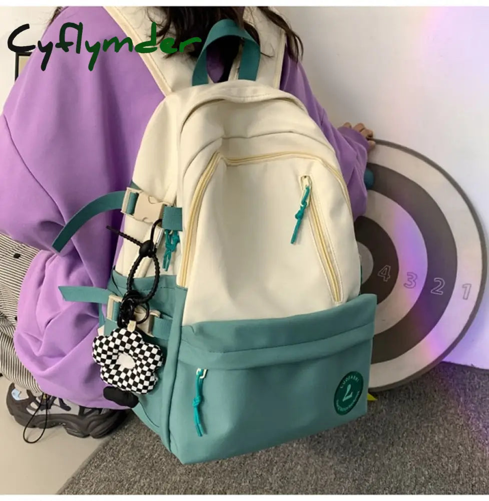 Cyflymder College Student Ladies Cute Backpack Large Women Female Harajuku School Bags Book Kawaii