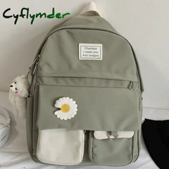 BACK TO SCHOOL College Student Ladies Cute Backpack Women Flower Female Harajuku School Bags Book Kawaii Backpack Nylon Girl Trendy Bag