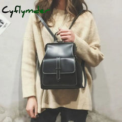 Cyflymder College Wind Retro Women Backpacks Fashion New High-Quality Pu Leather Shoulder Bags