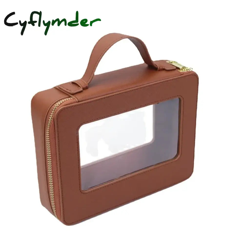 Cyflymder Colorful Portable Makeup Case Travel Transparent Bag Toiletries Organizer Trousses De