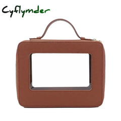 Cyflymder Colorful Portable Makeup Case Travel Transparent Bag Toiletries Organizer Trousses De