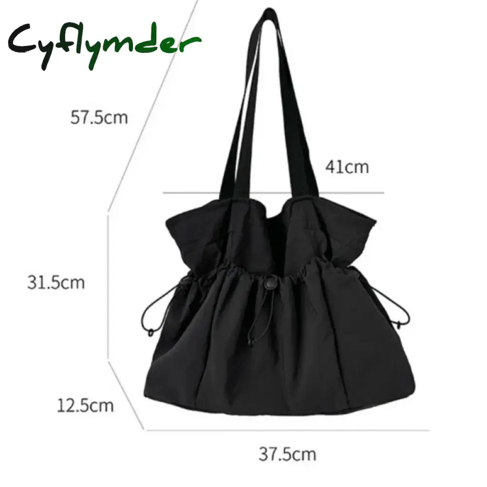 Cyflymder Comfortable Wearresistant Shoulder Bag Large Capacity Fashionable Versatile Nylon Tote