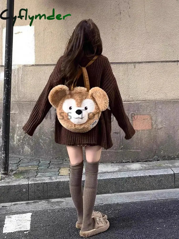 Cyflymder comfy outfits winter Preppy Style Sweet New 3 Piece Set Women Vintage Elegant Knitted Skirt Suit Female