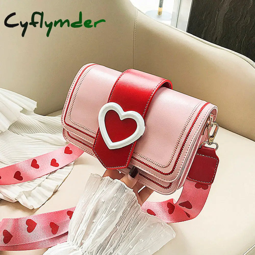 Cyflymder Contrast Color Leather Crossbody Bags For Women Travel Handbag Fashion Simple Shoulder