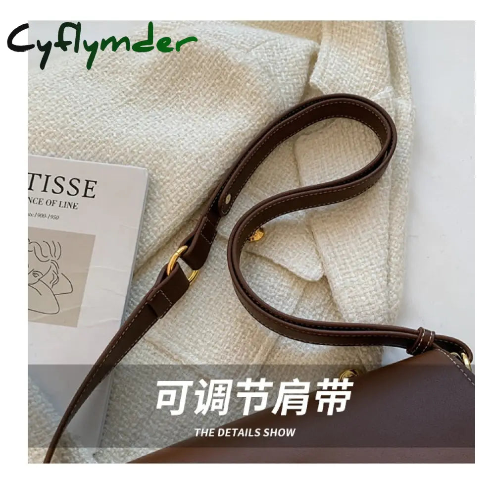 Cyflymder Contrast Color Saddle Bag Armpit New Quality Pu Leather Women’s Designer Handbag Luxury