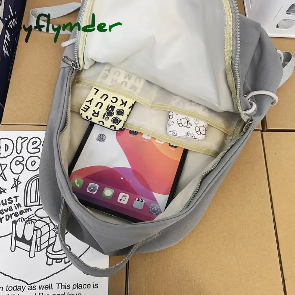 Cyflymder Cool Girl High Capacity Laptop Backpack Trendy Women Leisure Schoolbag Female Men Book