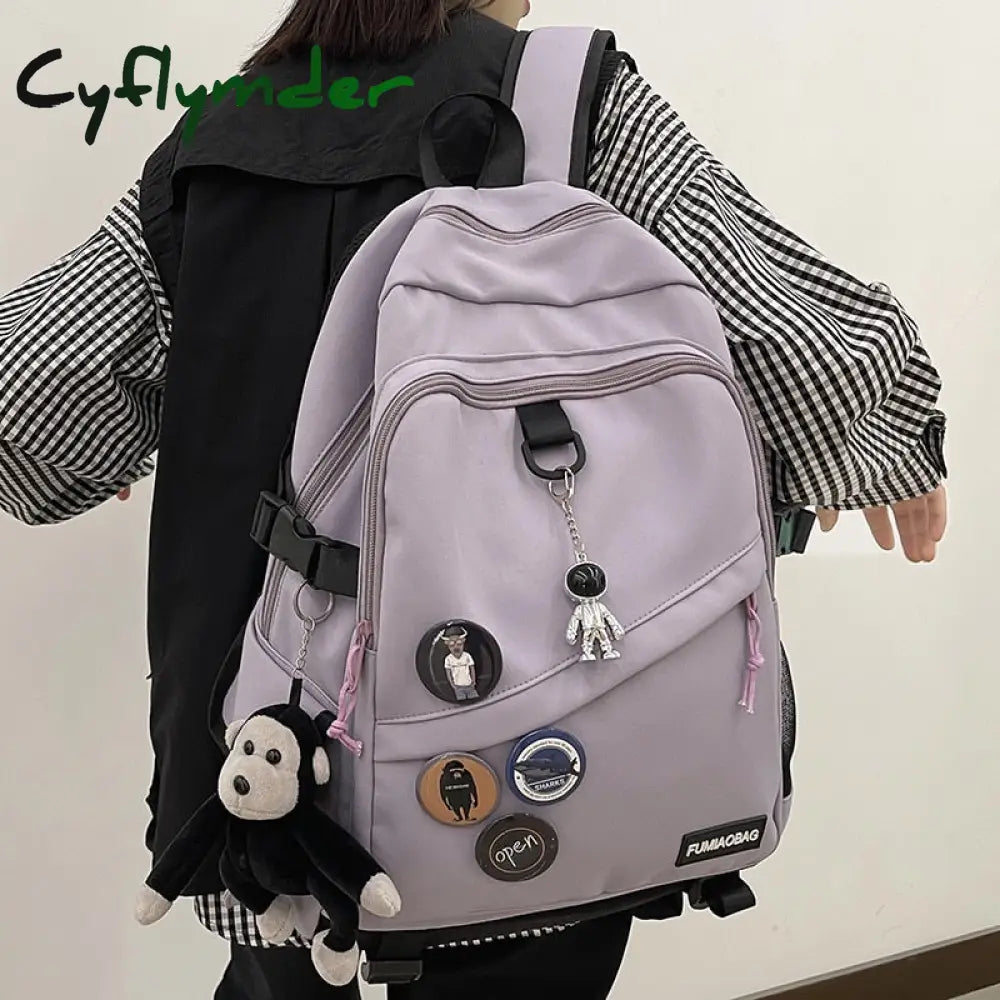 Cyflymder Cool Trendy Ladies Male Badge Bag Men Women Travel Net School Backpack Girl Boy Mesh