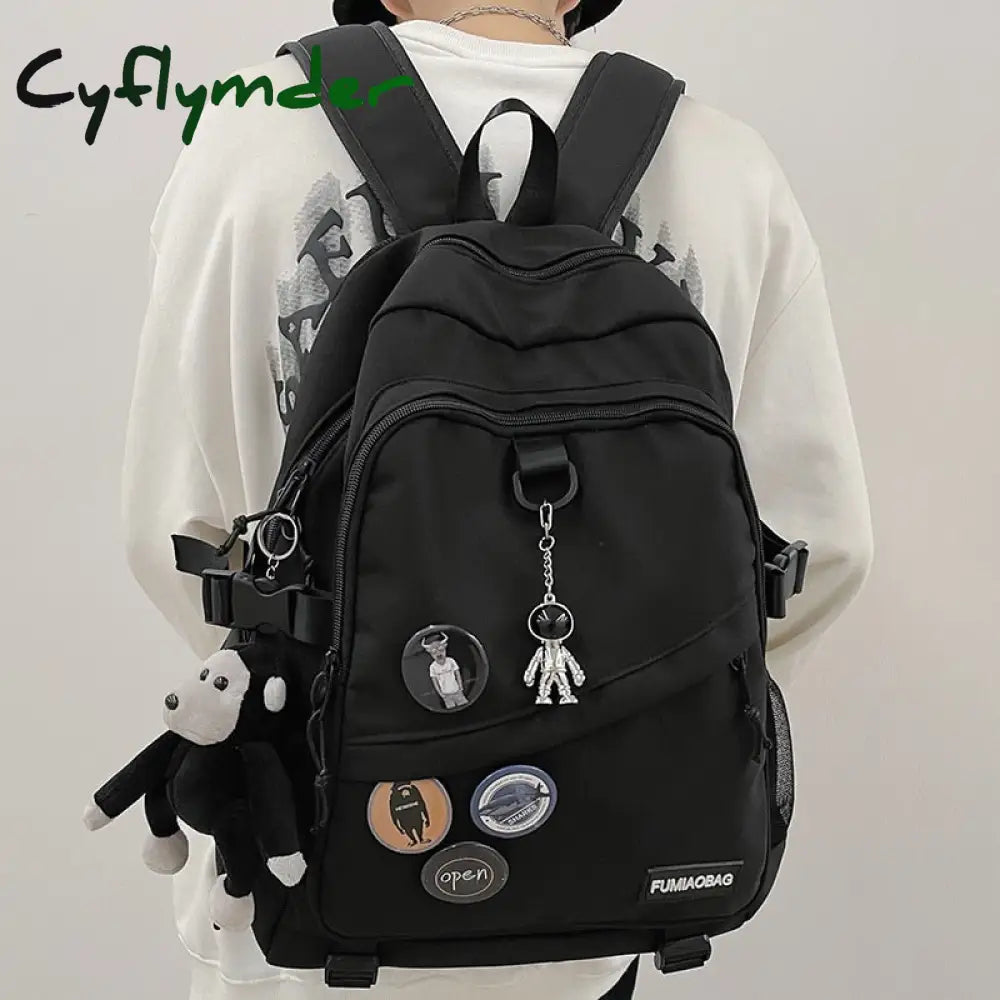 Cyflymder Cool Trendy Ladies Male Badge Bag Men Women Travel Net School Backpack Girl Boy Mesh