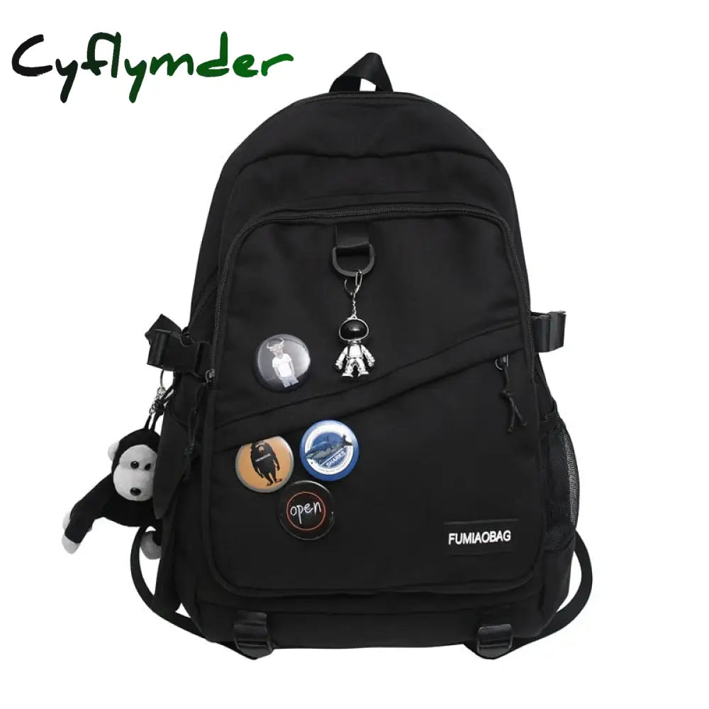 Cyflymder Cool Trendy Ladies Male Badge Bag Men Women Travel Net School Backpack Girl Boy Mesh