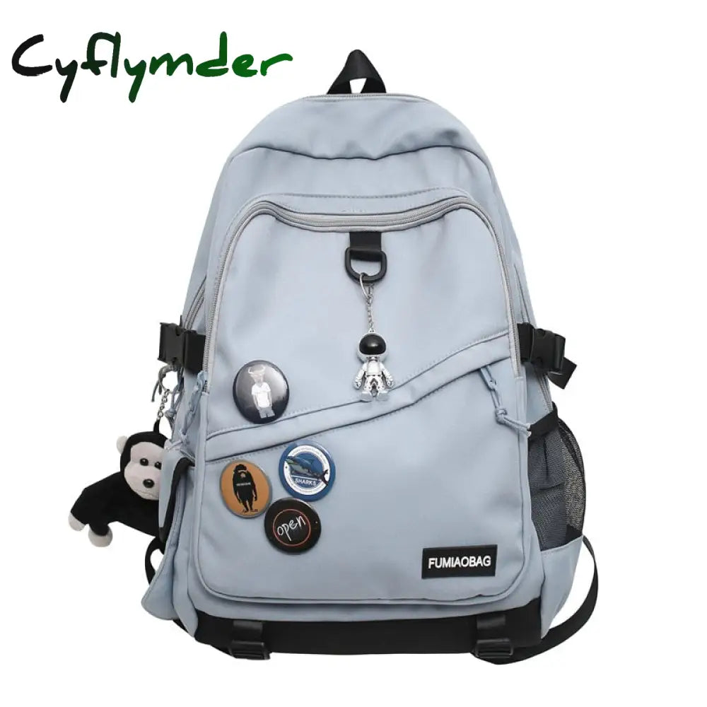 Cyflymder Cool Trendy Ladies Male Badge Bag Men Women Travel Net School Backpack Girl Boy Mesh