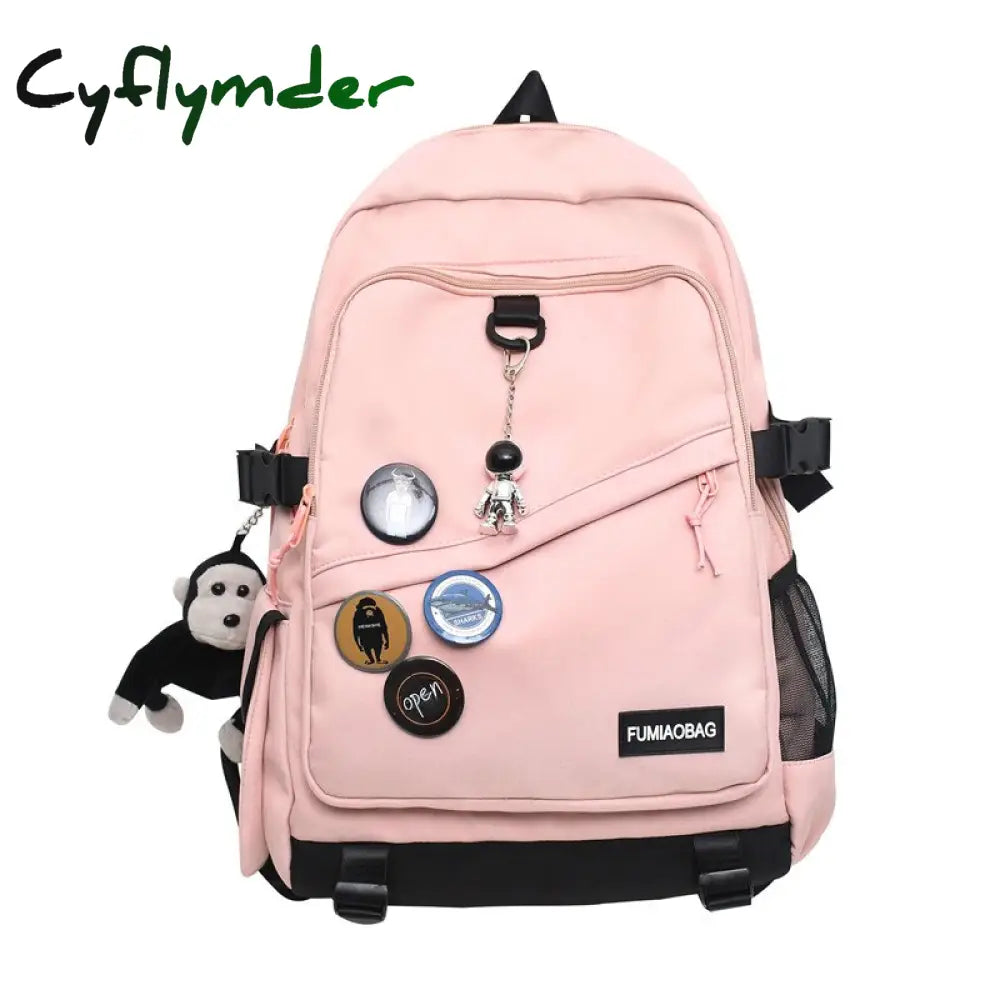 Cyflymder Cool Trendy Ladies Male Badge Bag Men Women Travel Net School Backpack Girl Boy Mesh