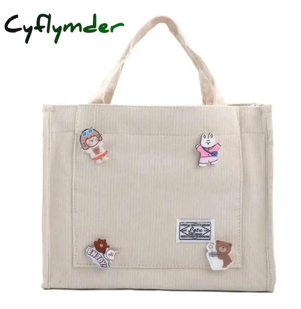 Cyflymder Corduroy Ladies Handbags New Trend Single Shoulder Bag Solid Color Buckle Messenger Small