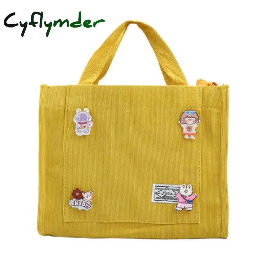 Cyflymder Corduroy Ladies Handbags New Trend Single Shoulder Bag Solid Color Buckle Messenger Small