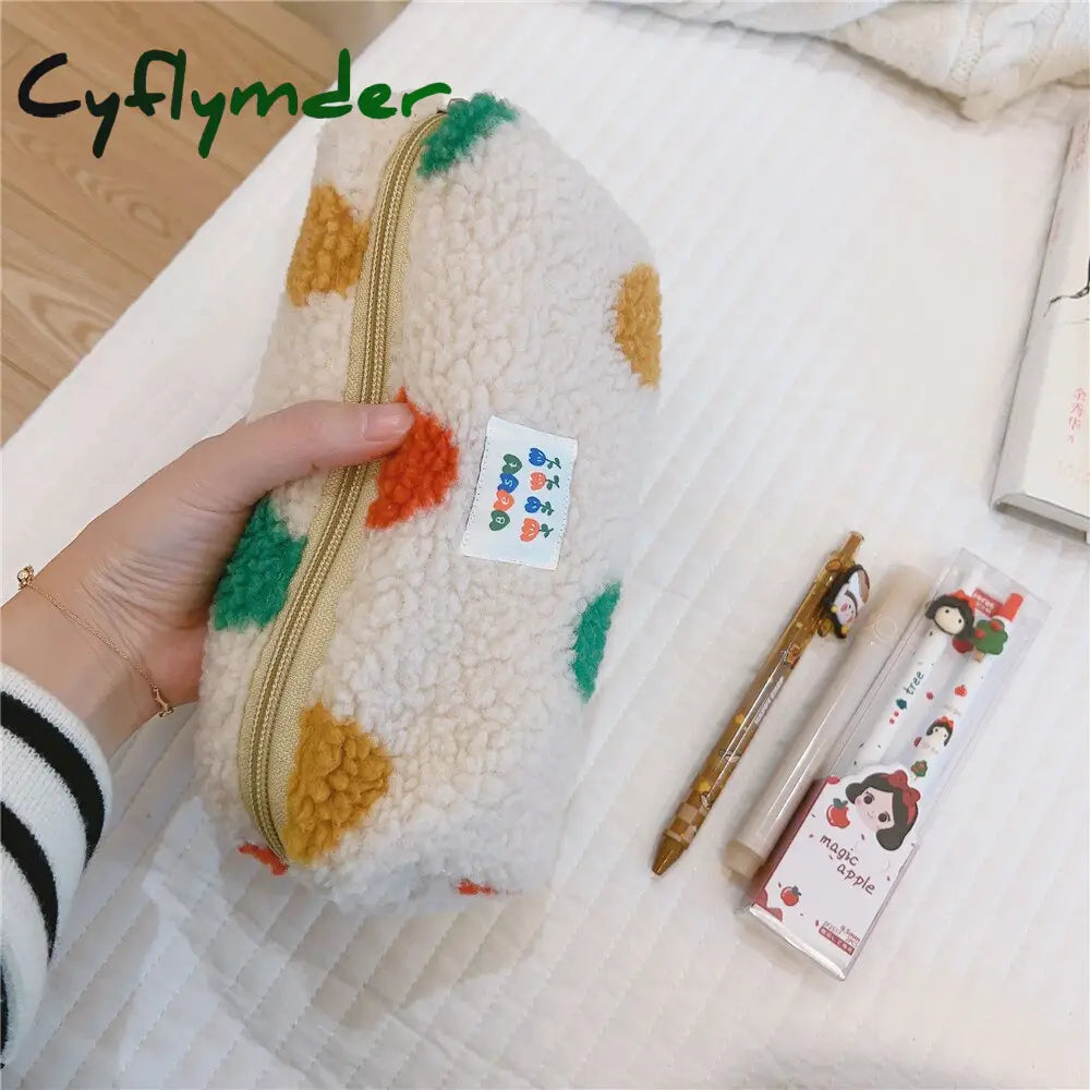 Cyflymder Cosmetic Bag For Women Make Up Small Cute Makeup Fabric Toiletry Students Pencil Case