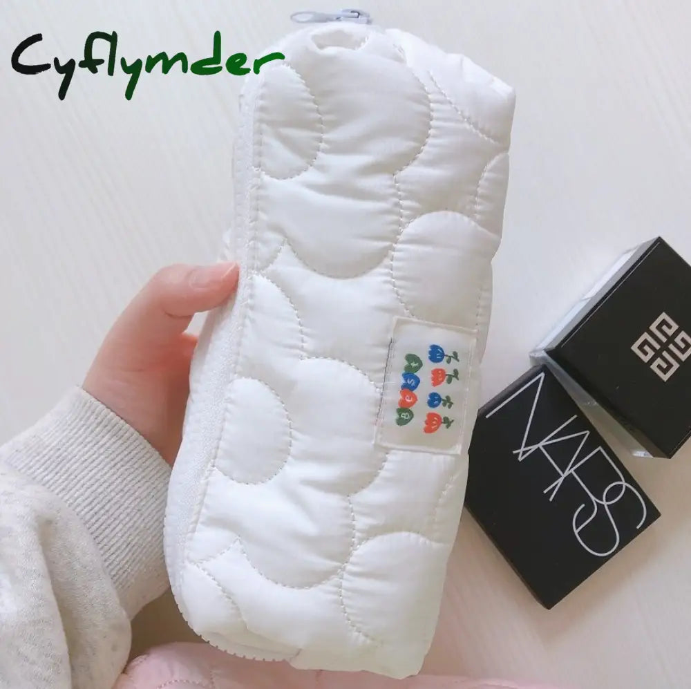 Cyflymder Cosmetic Bag For Women Make Up Small Cute Makeup Fabric Toiletry Students Pencil Case