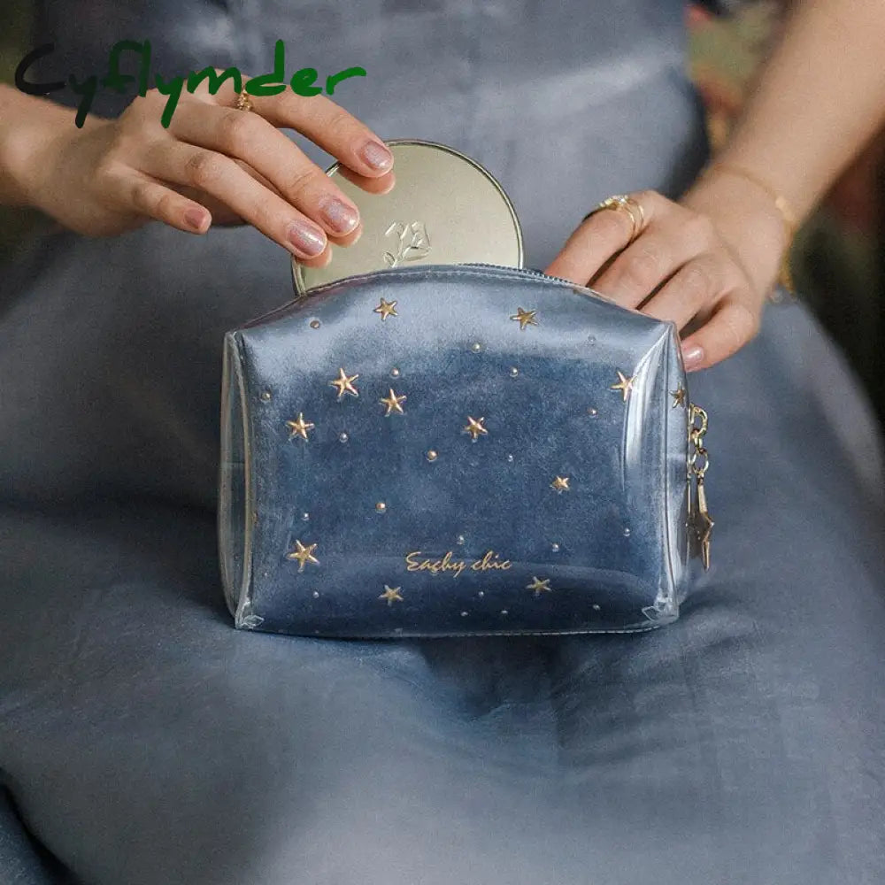 Cyflymder Cosmetic Bag Travel Toiletry Storage Beauty Makeup Bags Cosmetics Organizer Zipper Make