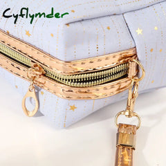 Cyflymder Cosmetic Bag Women Make Up Bling Stars Pouch Wash Toiletry Travel Ladies Makeup Tampon