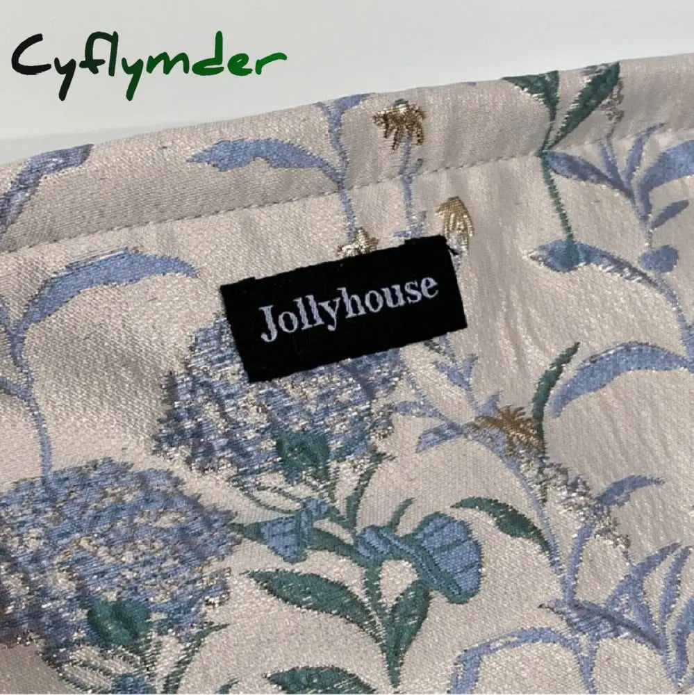 Cyflymder Cotton Floral Makeup Bathing Inner Bag For Women Cloth Travel Baby Toiletry Organizer For