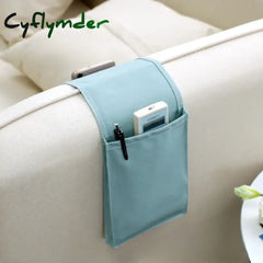 Cyflymder Cotton Linen Bedside Storage Bag Organizer Bed Desk Sofa Tv Remote Control Hanging Holder