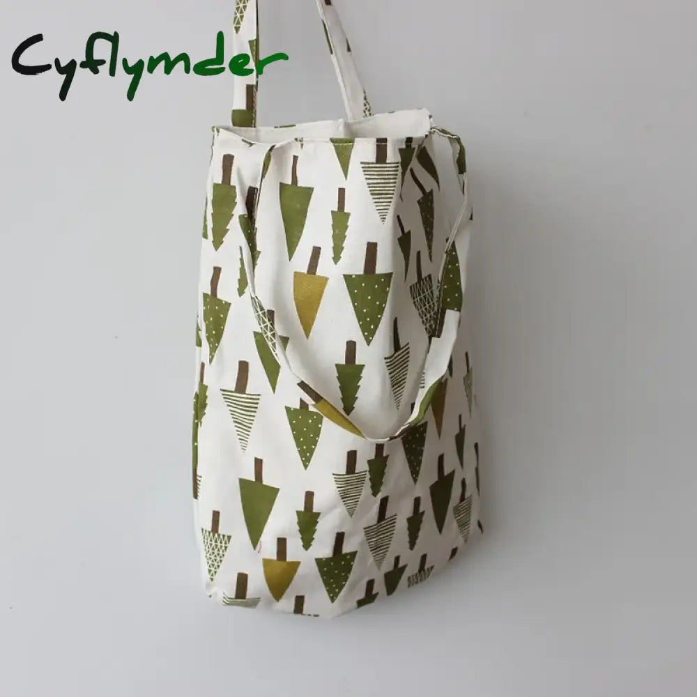 Cyflymder Cotton Linen Shopping Tote Bags Eco Friendly Reusable Carrying Canvas Shoulder Bag Big