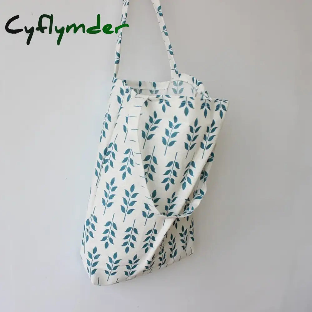 Cyflymder Cotton Linen Shopping Tote Bags Eco Friendly Reusable Carrying Canvas Shoulder Bag Big