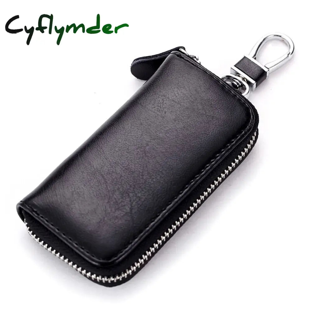 Cyflymder Cow Split Leather Men Women Key Holder House Keychain Bag Organizer Car Case Pouch