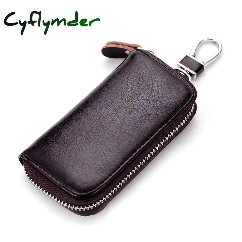 Cyflymder Cow Split Leather Men Women Key Holder House Keychain Bag Organizer Car Case Pouch