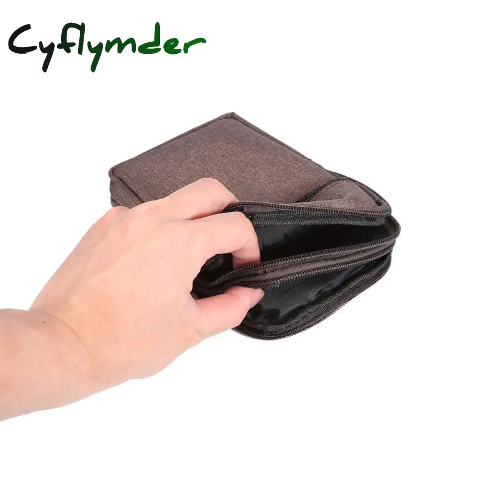 Cyflymder Cowboy Cloth Phone Pouch Belt Clip Bag For Case With Pen Holder Waist Outdoor Sport Cover