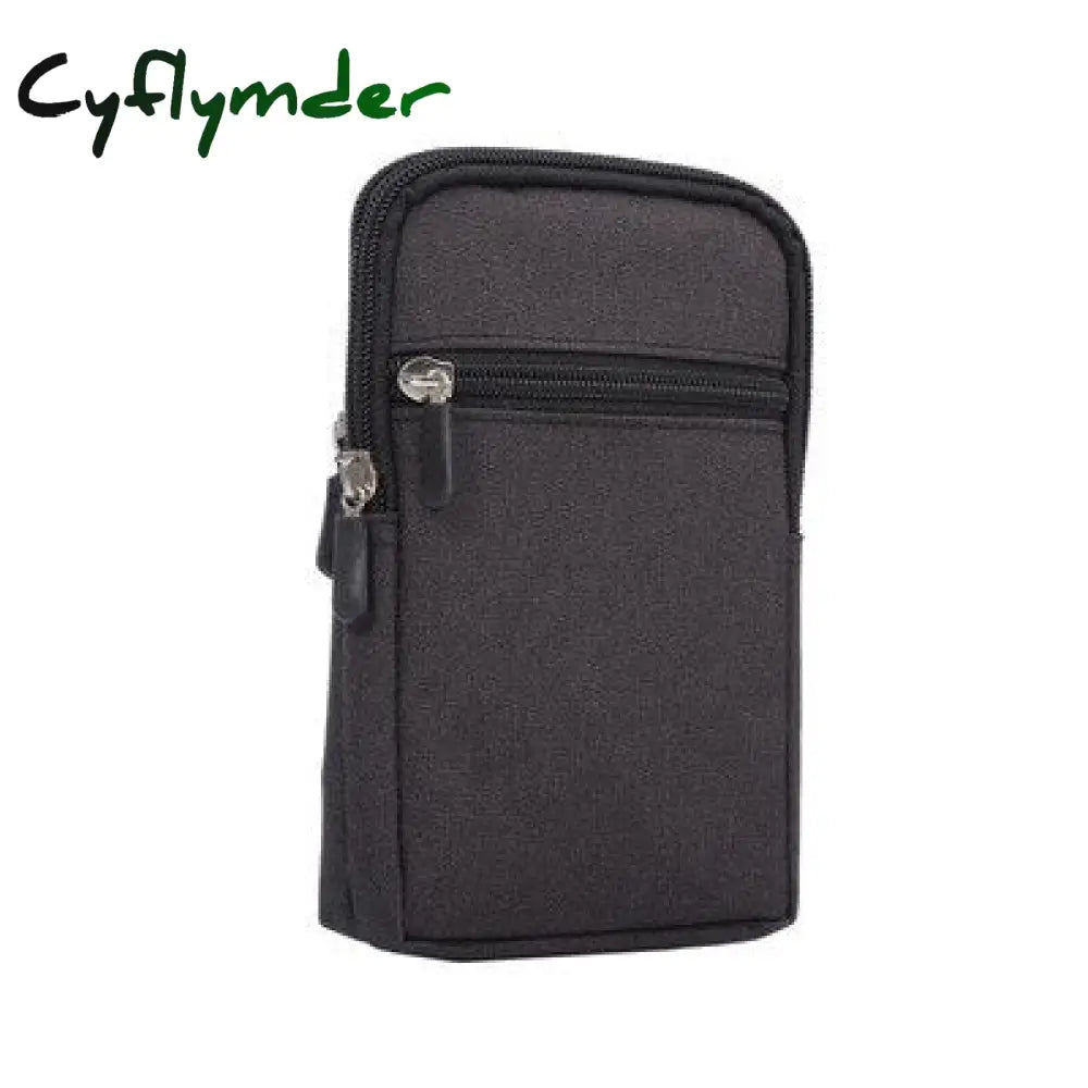 Cyflymder Cowboy Cloth Phone Pouch Belt Clip Bag For Case With Pen Holder Waist Outdoor Sport Cover