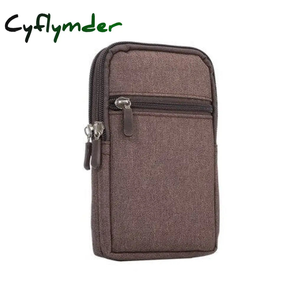 Cyflymder Cowboy Cloth Phone Pouch Belt Clip Bag For Case With Pen Holder Waist Outdoor Sport Cover