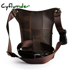 Cyflymder Crazy Horse Leather Men Multifunction Design Small Messenger Bag Fashion Travel Belt